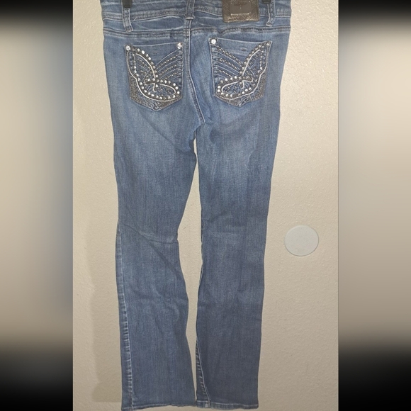 LA Idol Distressed Bling Jeans - Picture 2 of 6